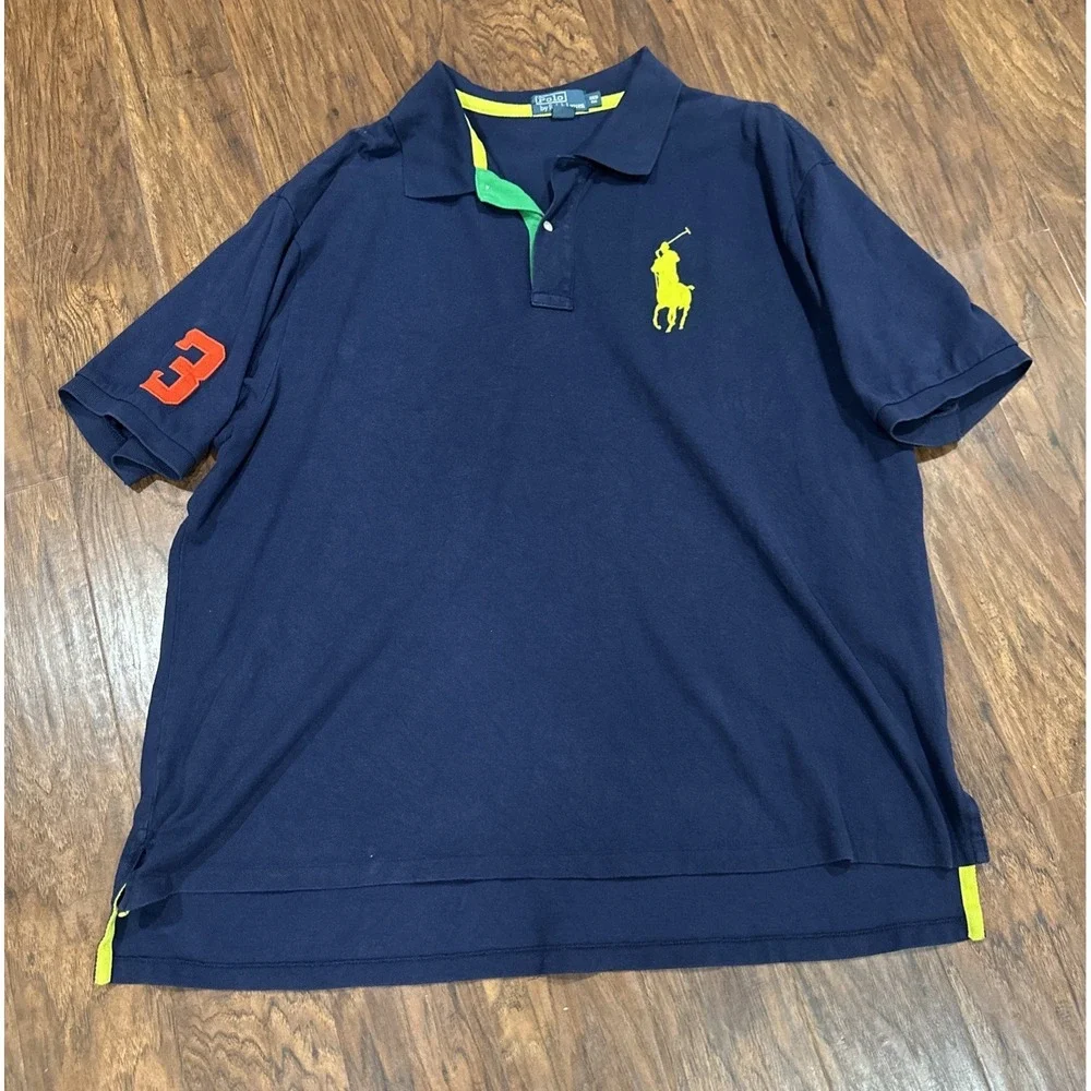 Polo Ralph Lauren Big Pony Shirt Adult 3XB Blue #3 Big